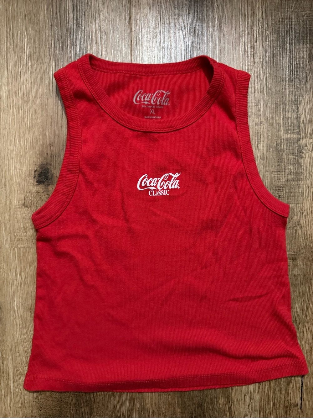 Coca Cola Ribbed Tank Top